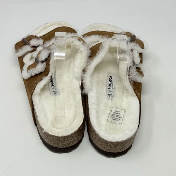 Birkenstock Arizona Shearling Sandals Mens 12 EU 45 Brown  display picture 1